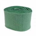 Floristik24 Cinta de fieltro, cinta de maceta, cinta de lana bicolor verde 15cm 5m