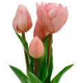 Floristik24 Ramo de tulipanes Real Touch Flores artificiales Tulipanes artificiales Rosa