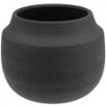 Floristik24 Jardinera maceta de cerámica negra Ø27cm H23cm