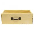 Floristik24 Macetero cajón para plantas caja para plantas madera amarillo 25×13×9cm