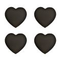 Floristik24 Corazón de pizarra para el día de San Valentín, corazón decorativo negro, ancho 16 cm, 4 unidades