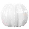 Jarrón de cerámica con forma de calabaza, blanco, decoración para el hogar, 15 cm. | Floristik24.es