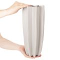 Jarrón moderno acanalado, jarrón alto decorativo para flores secas, 38 cm. | Floristik24.es