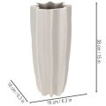 Jarrón moderno acanalado, jarrón alto decorativo para flores secas, 38 cm. | Floristik24.es