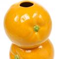 Floristik24 Florero de decoración de naranjas florero de cerámica decoración de verano florero de cítricos