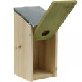 Floristik24 Caja nido para colgar, ayuda para anidar para pájaros pequeños, casita para pájaros, decoración de jardín natural, verde H26cm Ø3.2cm