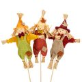 Floristik24 Figura decorativa de espantapájaros sobre un palo para manualidades y plantas, 60 cm.