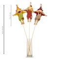 Figura decorativa de espantapájaros sobre un palo para manualidades y plantas, 60 cm. | Floristik24.es