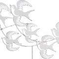Floristik24 Golondrinas, decoraciones de mesa, decoraciones de pájaros para colocar Blanco, colores naturales Shabby Chic H33.5cm W32.5cm