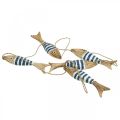 Floristik24 Percha decorativa marinera pez de madera para colgar azul oscuro L123cm