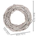 Corona decorativa de mimbre, corona hecha de ramas blanqueadas, 40 cm | Floristik24.es