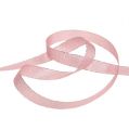 Floristik24 Cinta navideña rosa-plata 15mm 20m