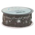 Floristik24 Cinta navideña cinta de regalo Navidad marrón 40mm 20m