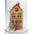 Floristik24 Casa de decoración navideña con campana de cristal Ø9cm H16.5cm