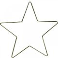 Floristik24 Decoración navideña estrella de metal decoración dorada estrella colgante 20cm 6pcs