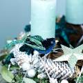 Floristik24 Decoración navideña mirlo con clip azul, purpurina surtido 3ud