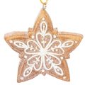 Adornos navideños, pan de jengibre, aspecto de glaseado, cascanueces, estrella, árbol, corona, 6 cm, 4 piezas | Floristik24.es