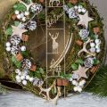 Floristik24 Colgante navideño decoración astas Adornos para árboles de Navidad 7cm 8uds