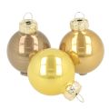 Floristik24 Juego de mini adornos para árbol de Navidad, bolas colgantes brillantes, 3 cm, 22 piezas
