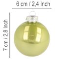 Juego de adornos para árbol de Navidad, adornos navideños brillantes y coloridos, 60 mm, 24 piezas | Floristik24.es