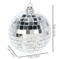 Adorno navideño tipo bola, bola espejada para colgar, 7 cm, 6 unidades | Floristik24.es