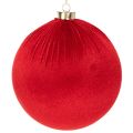Floristik24 Bola de Navidad grande roja para colgar, 15 cm, 3 piezas