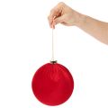 Bola de Navidad grande roja para colgar, 15 cm, 3 piezas | Floristik24.es