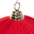 Bola navideña de terciopelo rojo, bola decorativa grande para colgar, 25 cm, 2 piezas | Floristik24.es