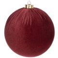 Floristik24 Adorno navideño, aspecto de terciopelo rojo, para colgar, 15 cm, 3 unidades.