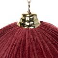 Adorno navideño grande de terciopelo rojo, 20 cm, 3 piezas | Floristik24.es