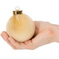 Adornos navideños con aspecto de terciopelo, mezcla de colores cálidos, 8 cm, 12 unidades. | Floristik24.es