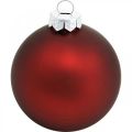 Floristik24 Bola de Navidad, decoraciones para árboles de Navidad, bolas de cristal rojo vino H8.5cm Ø7.5cm vidrio real 12 piezas