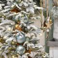 Floristik24 Bola de Navidad, adornos para árboles, bola de árbol de Navidad verde menta H6.5cm Ø6cm vidrio real 24pcs