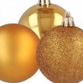 Floristik24 Bolas para árboles de Navidad, adornos navideños, adornos para árboles naranja plástico Ø6cm 10ud