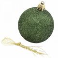 Floristik24 Bolas de Navidad, Adornos de Adviento, Adornos para árboles de Navidad naranja / dorado / verde Ø5.5cm plástico 10ud