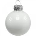 Floristik24 Bolas de navidad cristal bola de cristal blanco mate/brillante Ø4cm 60p