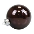 Bolas navideñas vidrio marrón mezcla bolas de árbol brillante Ø7,5cm 12ud | Floristik24.es