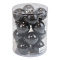Floristik24 Bolas navideñas de cristal bolas de árbol negras brillantes Ø7,5cm 12 piezas