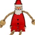 Floristik24 Santa Claus figura sentada 6,5cm Rojo 12pcs