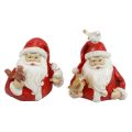 Floristik24 Figuras navideñas Papá Noel con animales 10x7x9cm 2ud