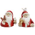 Floristik24 Figuras navideñas Papá Noel con animales 10x7x9cm 2ud