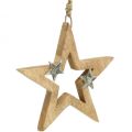 Floristik24 Estrella de Navidad para colgar Estrella decoración de madera Navidad H22cm