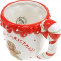 Floristik24 Taza navideña Feliz Navidad cerámica blanca Al. 10,5 cm