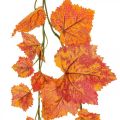 Floristik24 Guirnalda de hojas de parra guirnalda de hojas rojo naranja otoño L210cm