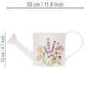 Regadera de metal blanco con motivo floral, 13,5 cm, maceta decorativa. | Floristik24.es