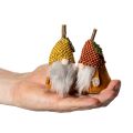 Conjunto de figuras de gnomos con gorro de punto y bellota, 10 cm, 6 piezas. | Floristik24.es