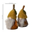 Conjunto de figuras de gnomos con gorro de punto y bellota, 10 cm, 6 piezas. | Floristik24.es
