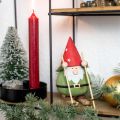 Floristik24 Gnomo sobre esquís figura decorativa madera Navidad Gnomo figura H13cm
