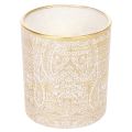 Portavelas de cristal con estampado de cachemir, Ø8 cm, H9 cm, 2 unidades | Floristik24.es