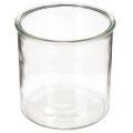 Floristik24 Portavelas de cristal redondo, cristal transparente, versátil, 12 cm, 2 unidades